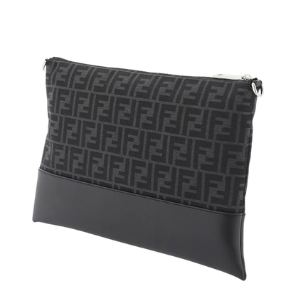 FF Jacquard
Black Leather Crossbody Bag - Image 2