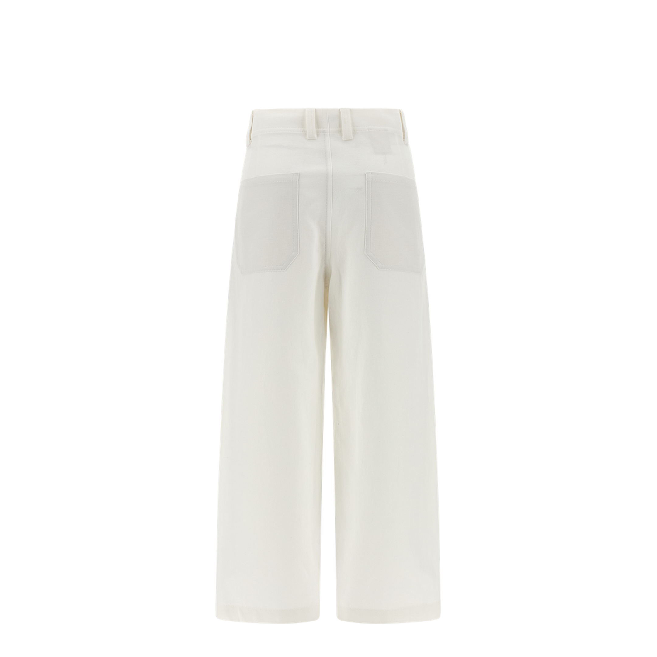 Crop Chino Trousers in Cotton and Linen Gabardine - Image 5