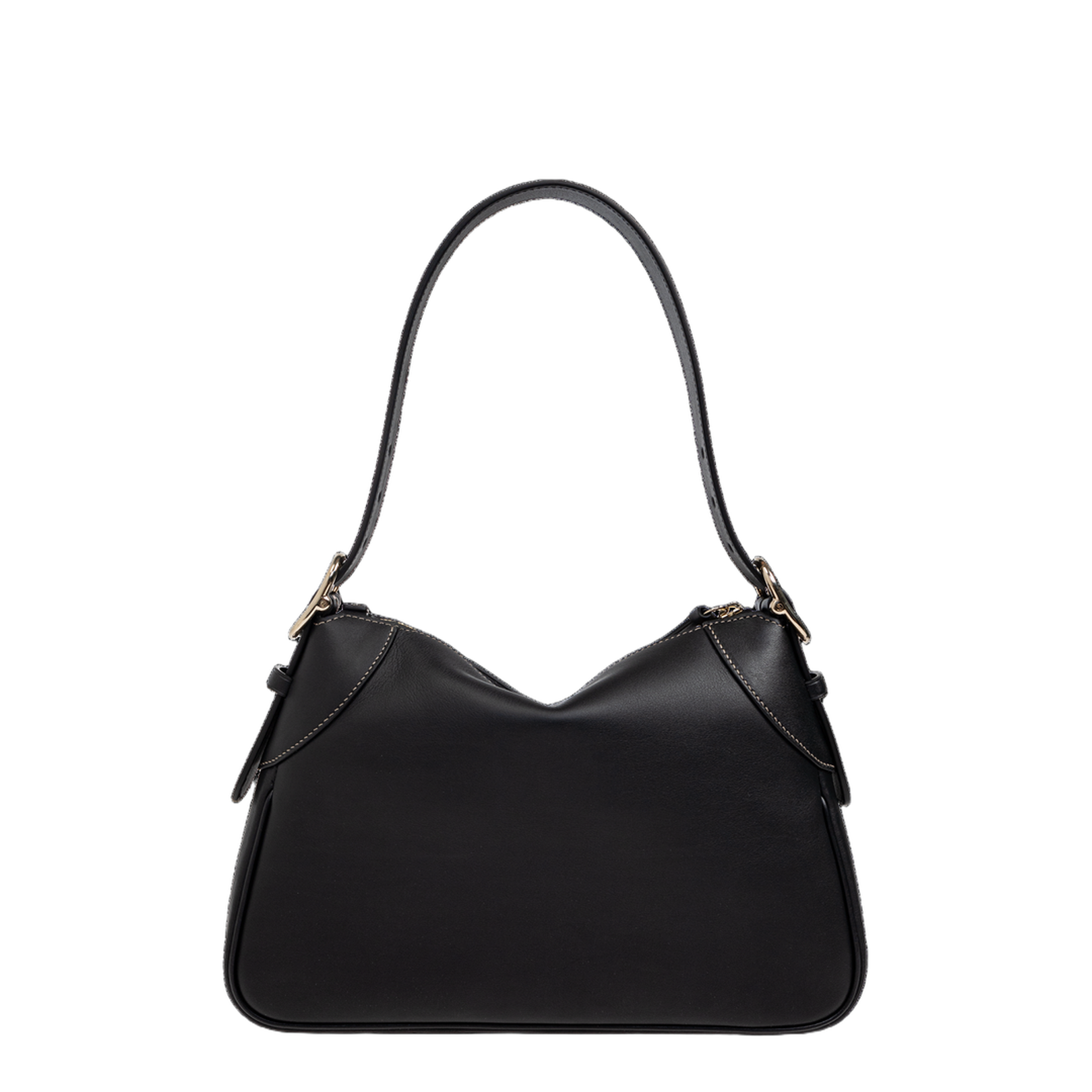 GG Emblem Leather Bucket Bag - Black - Image 3