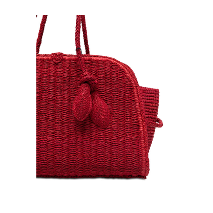 Turismo Raffia Tote Bag - Red - Image 2