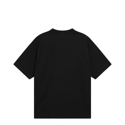 Black Oversized T-Shirt with Logo Print - Image 2