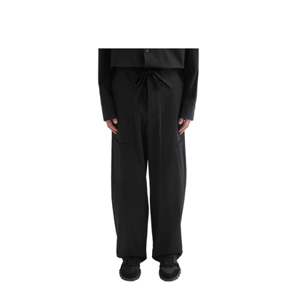 Cotton Poplin Cargo Pants Black - Image 2
