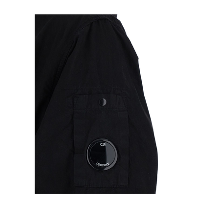 Black Cotton Zip-Up Jacket - Image 3