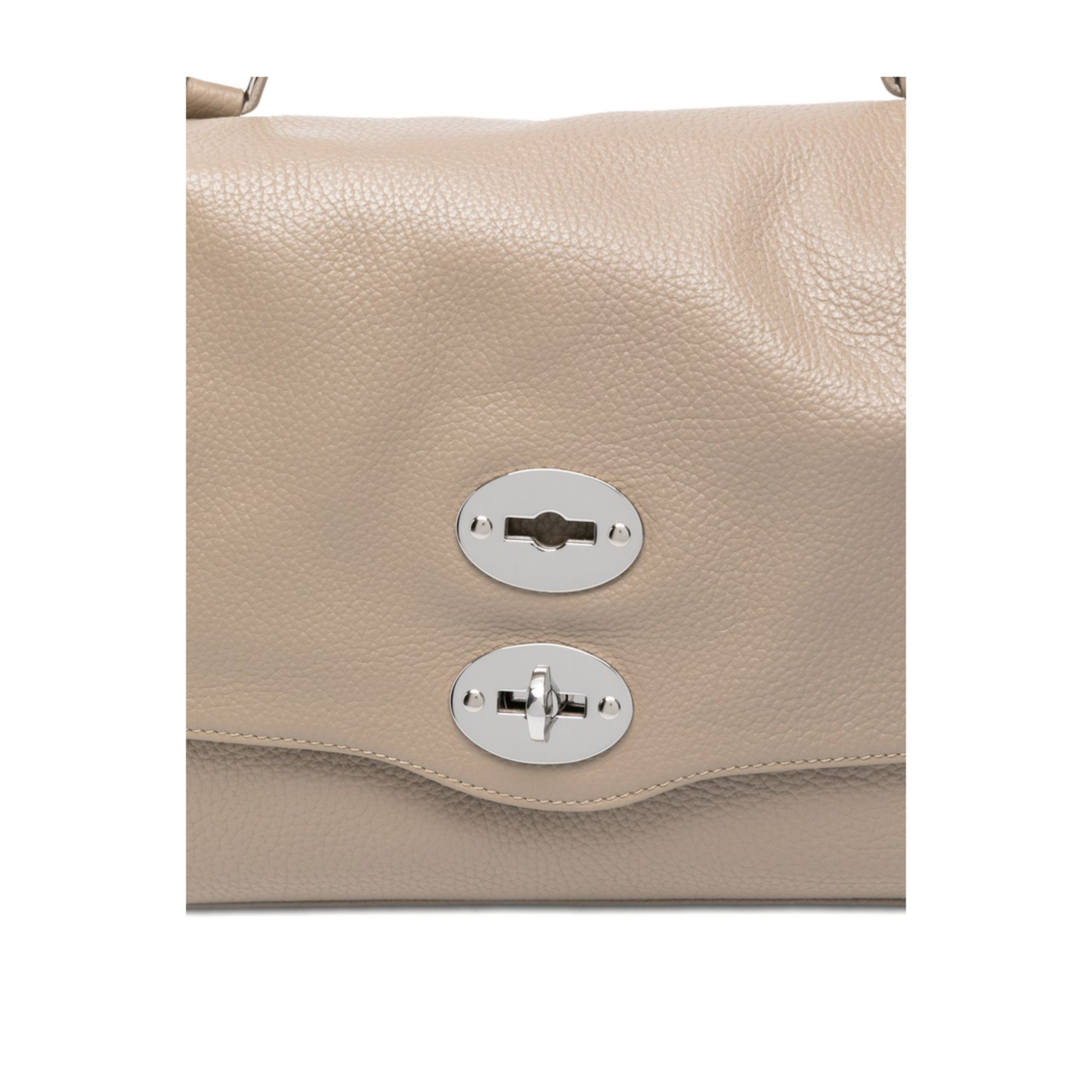 Postina Small Hammered Calfskin Top-Handle Bag - Grey Creta - Image 3