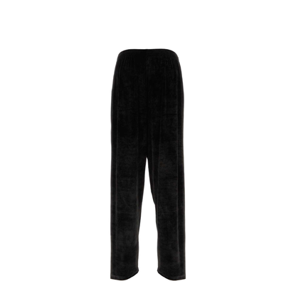 Black Stretch Velvet Baggy Pant - Image 3