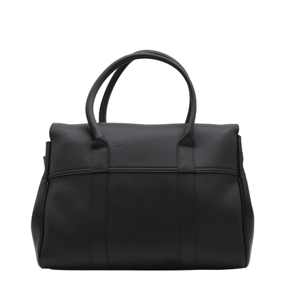 Bayswater Small Grain Leather Handbag - Black - Image 5