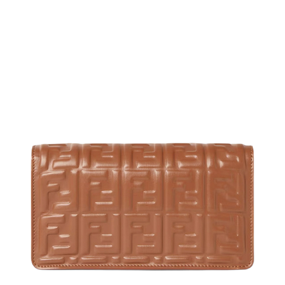 Baguette Nappa Leather Wallet On Chain - Sellier Brown - Image 2