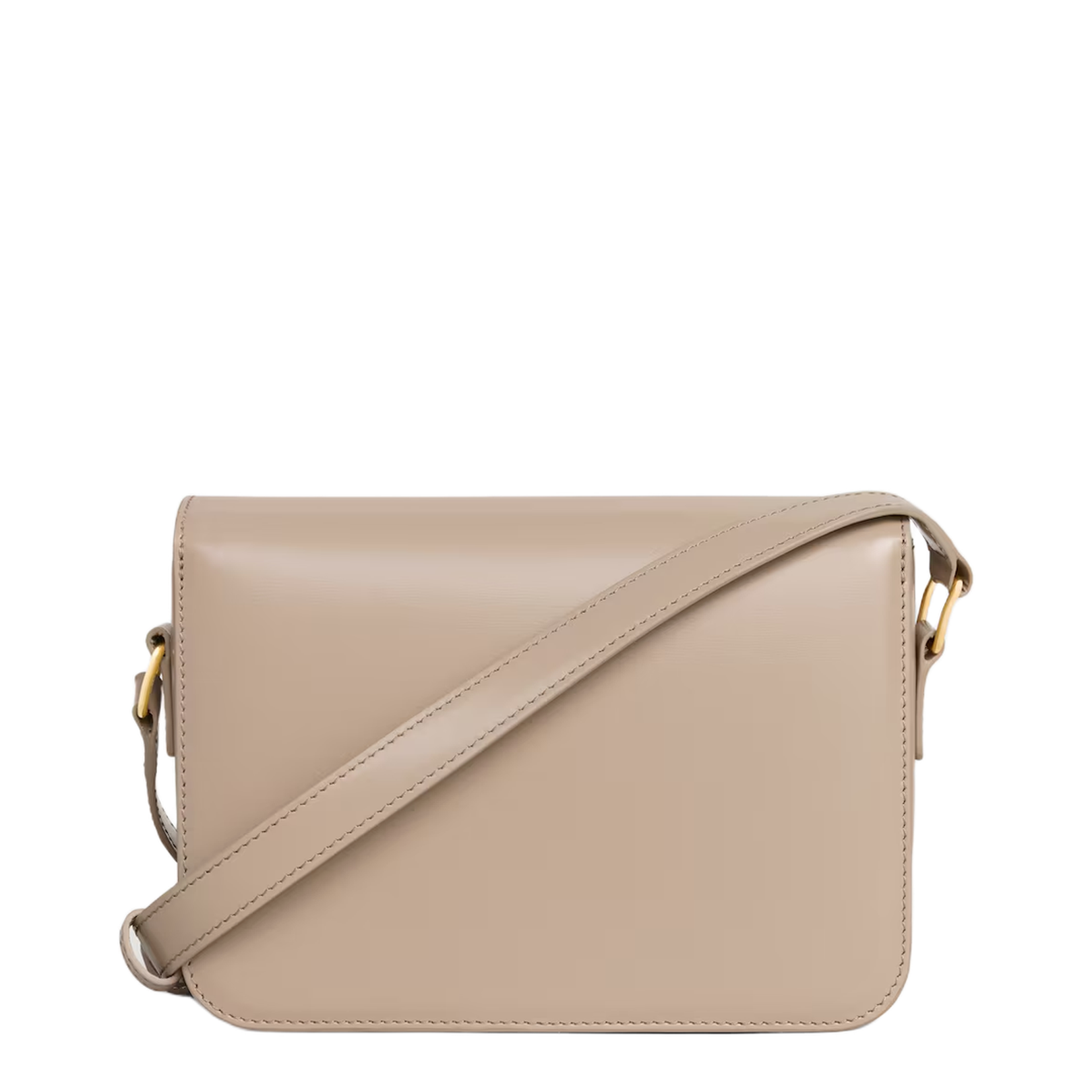 Triomphe Shoulder Bag Leather Beige - Image 3