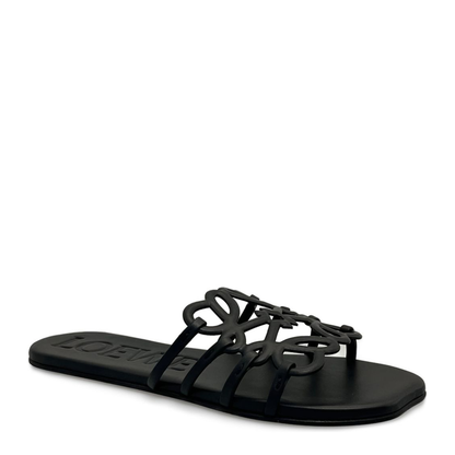Petal Anagram Leather Sandals - Image 1