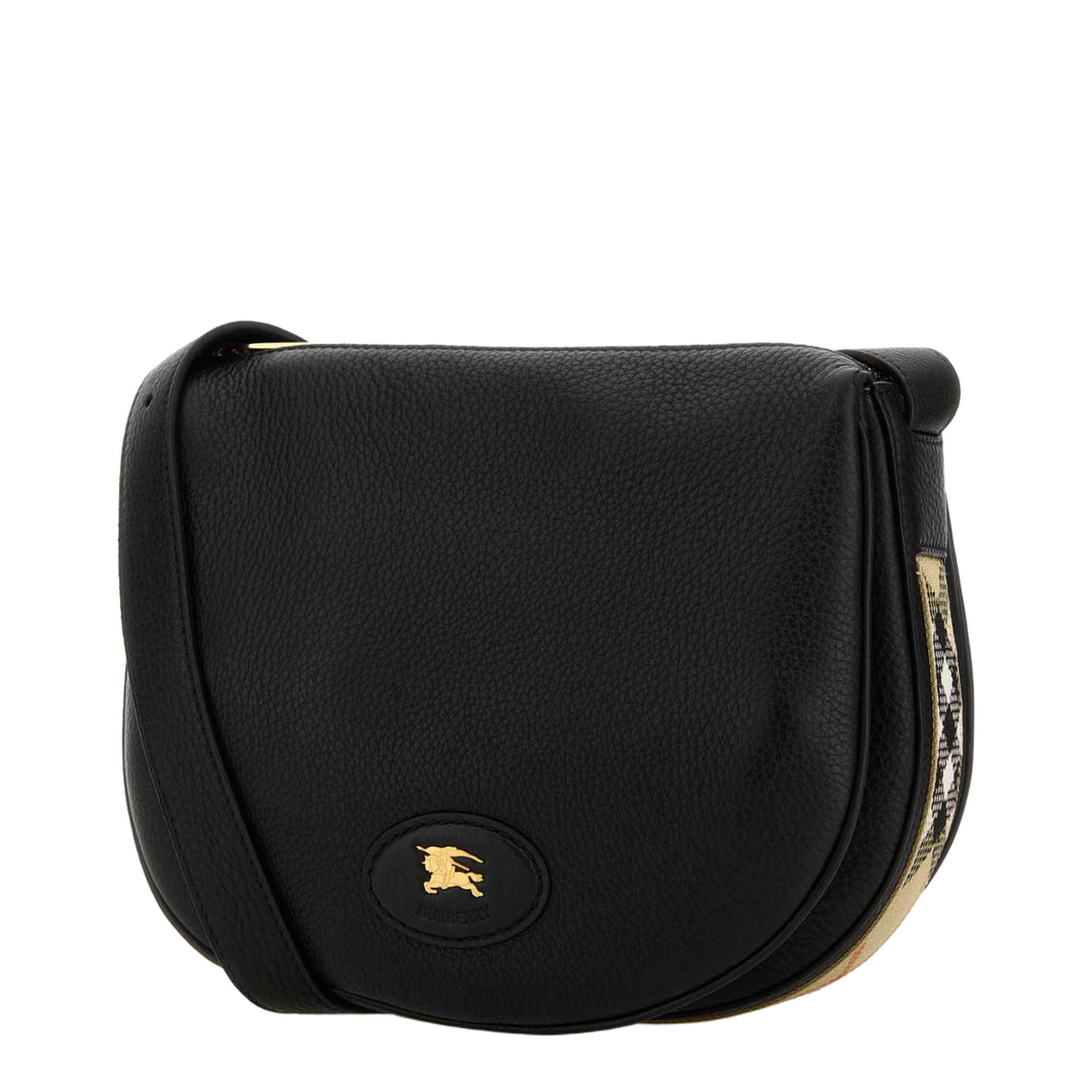 Tavistock Medium Hammered Leather Crossbody - Black - Image 2
