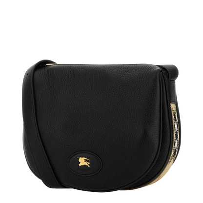 Tavistock Medium Hammered Leather Crossbody - Black - Image 2