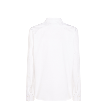 Cotton Poplin Shirt with Horsebit in White - Image 3
