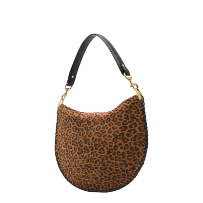 Cognac Brown Top Zip Bag - Image 5