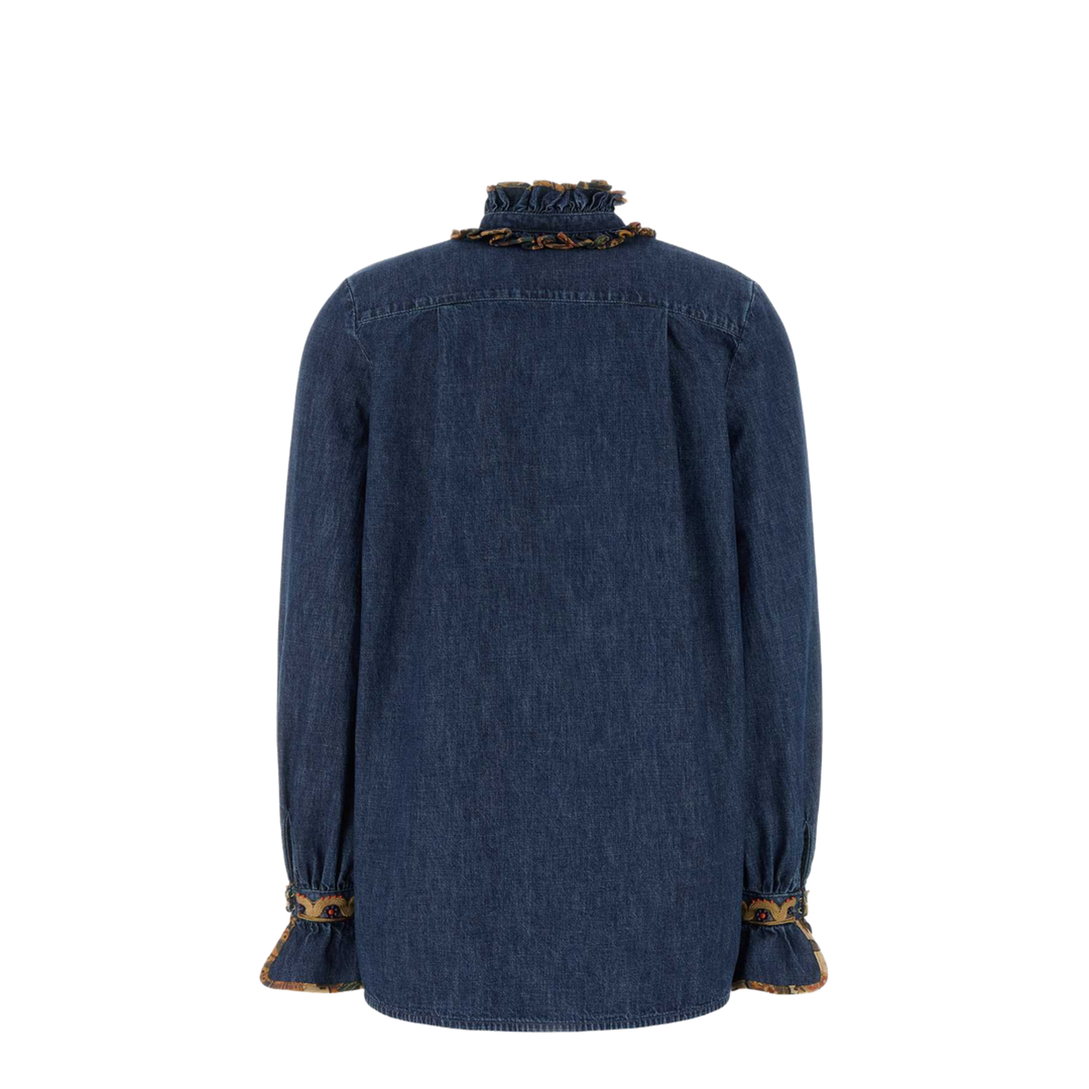 Chambray Denim Embroidered Top - Image 4