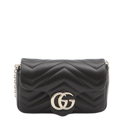GG Marmont Mini Shoulder Bag Lambskin - Black - Image 1