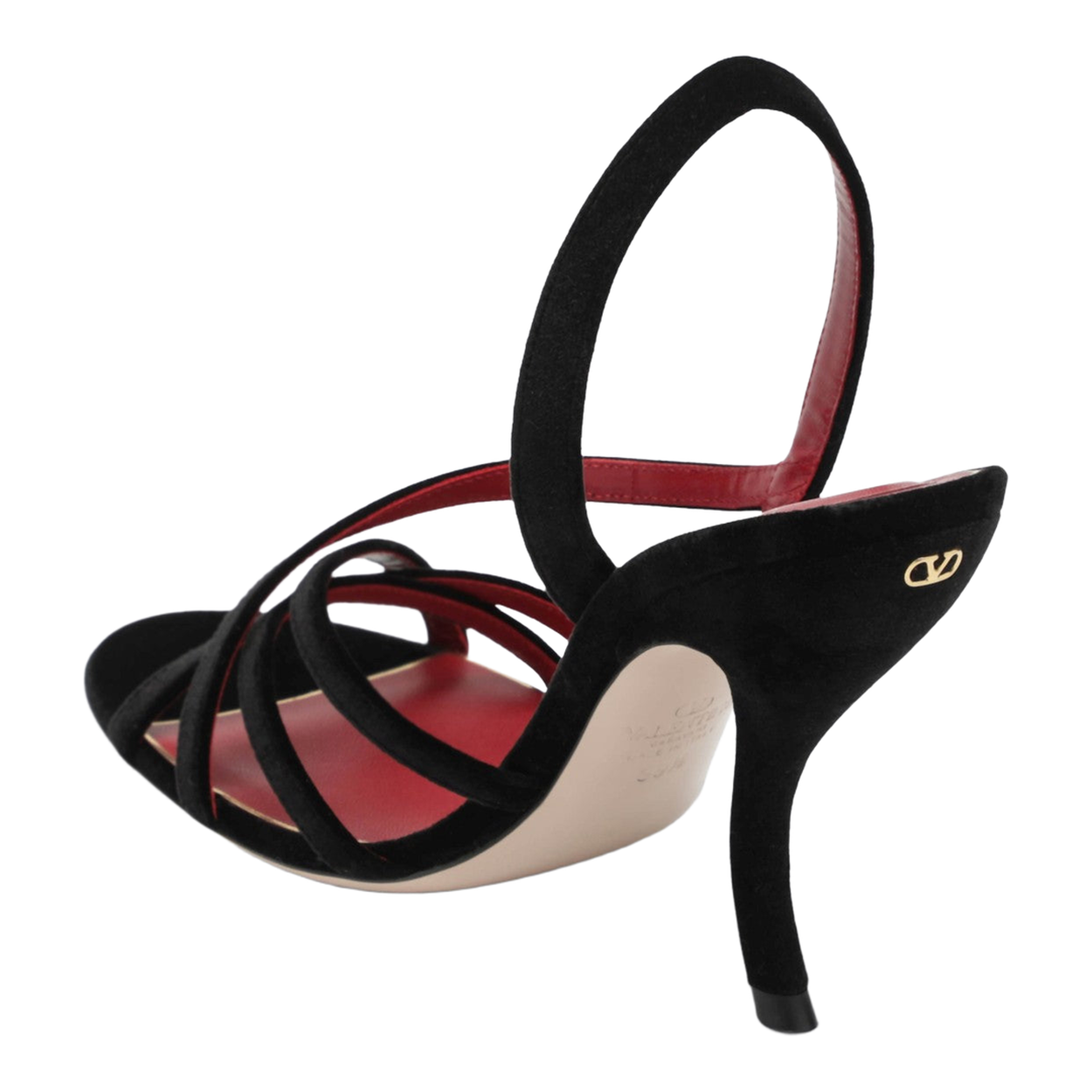 Fetishique Velvet High Heel Sandals - Image 2