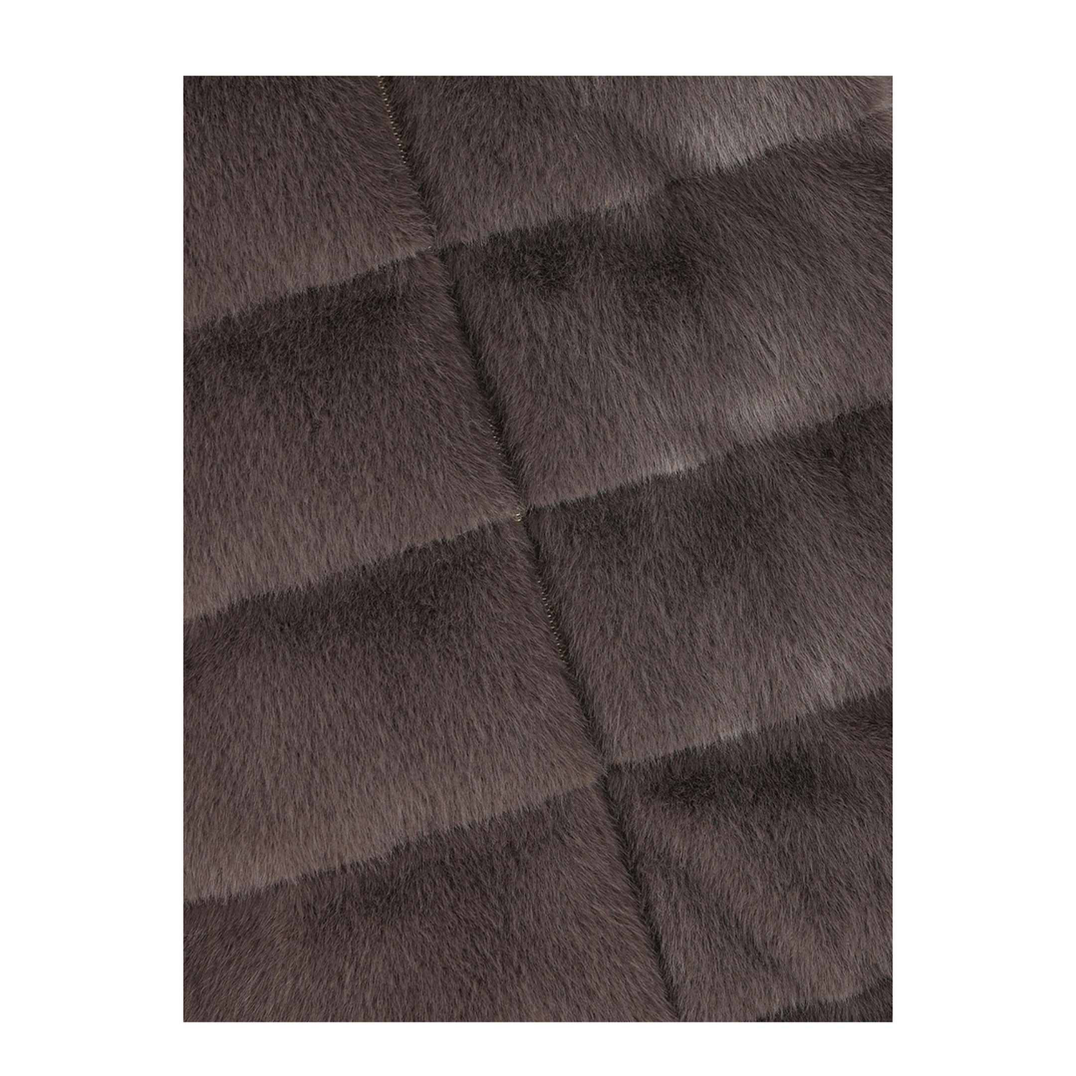 Faux Fur High Neck Down Jacket - Image 4