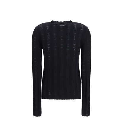 Wool and Silk Cardigan with Bow - Image 2