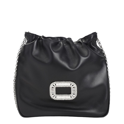 Pilgrim Pocket Mini Sheep Leather Clutch - Black - Image 1