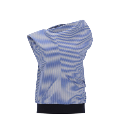 Asymmetrical Sleeveless Shirt - Image 1