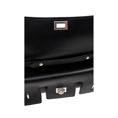 Air Small Handbag Leather Black - Image 5
