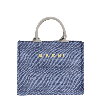 Basket Small Polyamide Tote Bag - Light Blue - Image 1