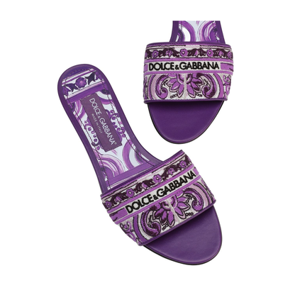Embroidered Slides in Multicolor - Image 4