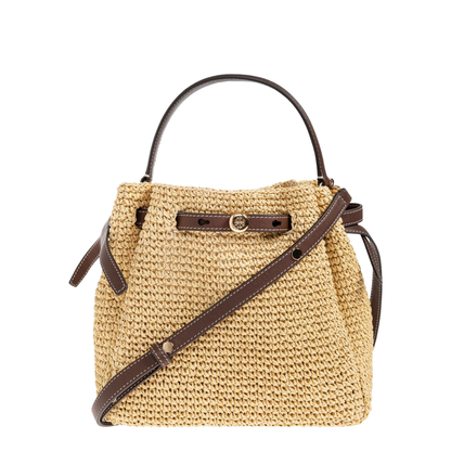 Romy Woven Bucket Bag - Natural - Image 1