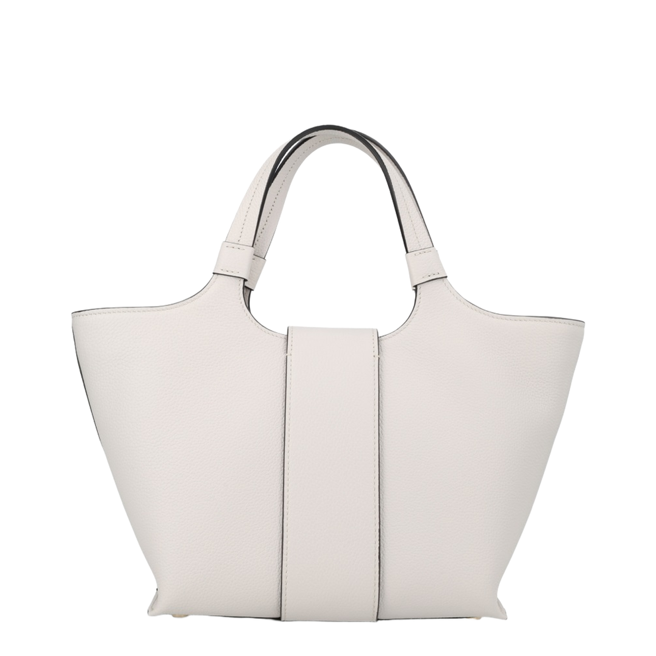Belle Vivier Mini Shopping Bag In Ice White Calfskin - Ice White - Image 3
