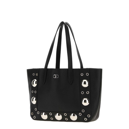 Black Leather Small Nellcôte Shopping Bag - Image 4