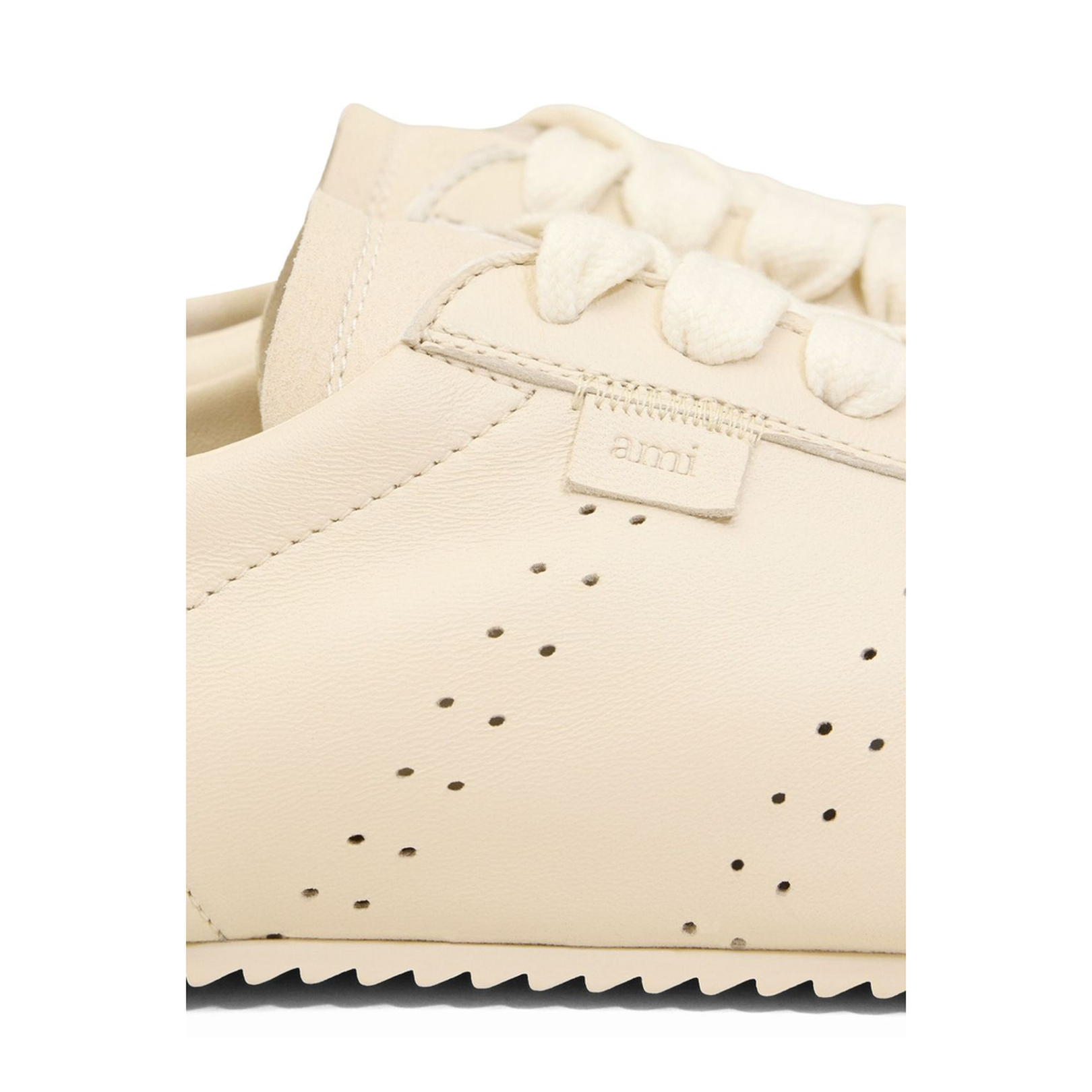 Ivory White Smooth Leather Low Top Step Sneakers - Image 6