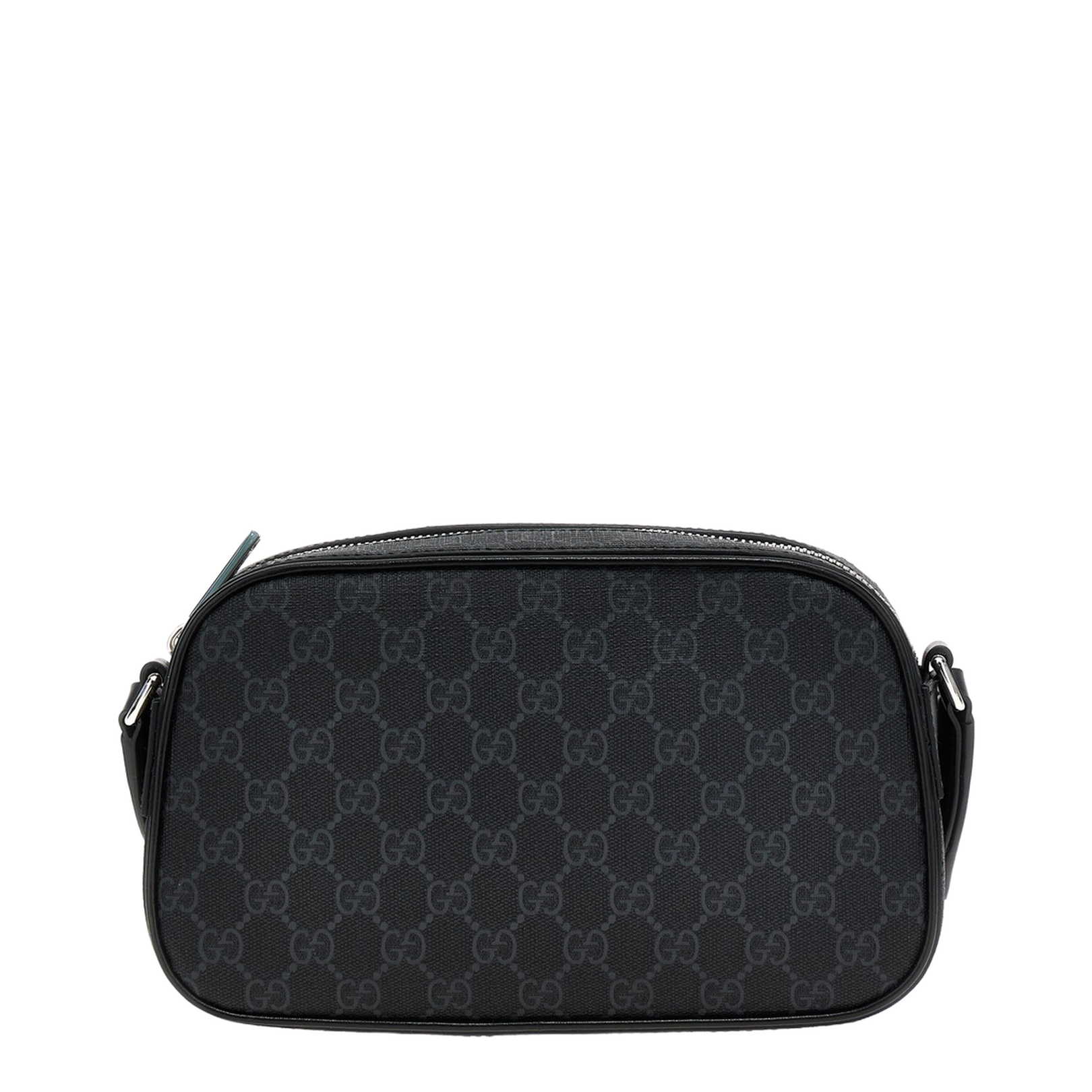 GG Emblem Small Nylon Crossbody Bag - Black - Image 1