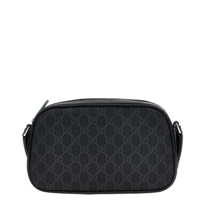 GG Emblem Small Nylon Crossbody Bag - Black - Image 1