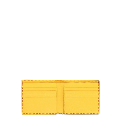 Selleria Calf Leather Bifold Wallet - Cuero with Amarillo Girasol Interior - Image 3