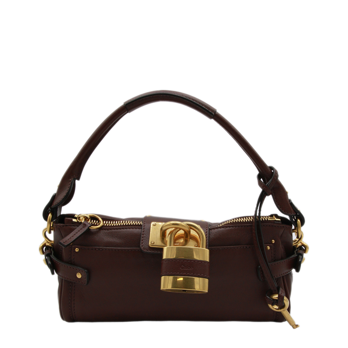 Paddington Small Grained Buffalo Leather Shoulder Bag - Crafty Brown - Image 2
