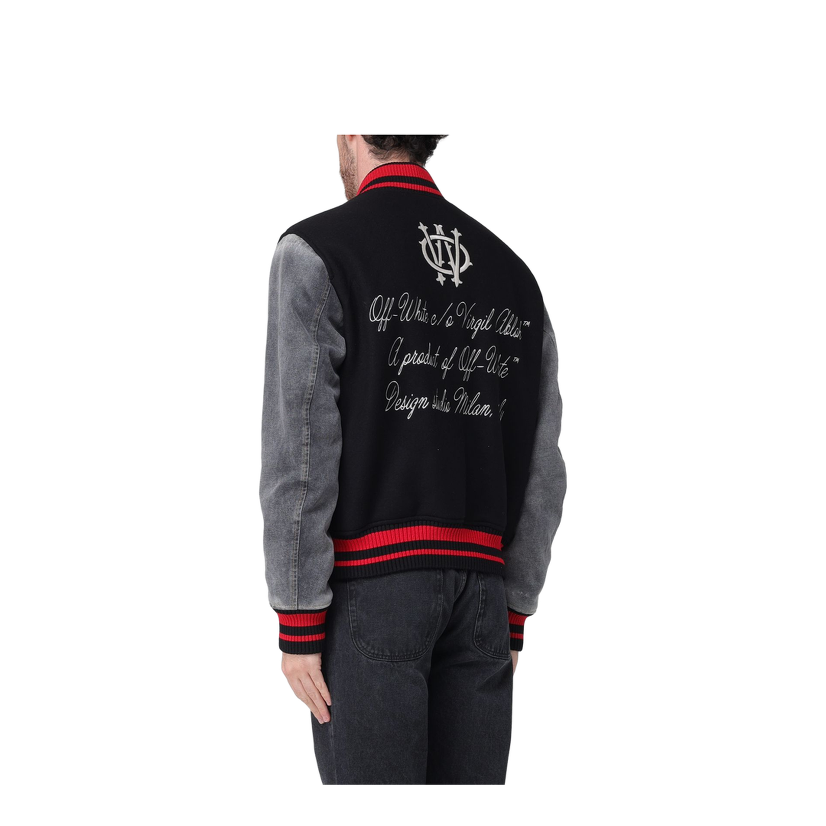 Gothic Ow Wool Varsity Jacket - Image 3