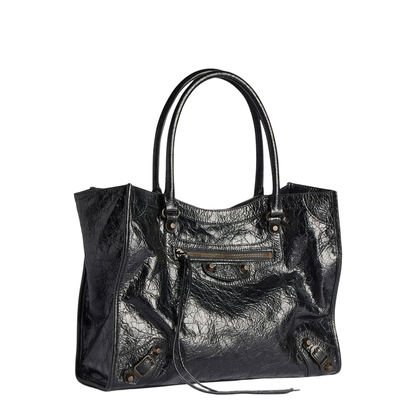 Le City Small Arena Lambskin Tote Bag - Black - Image 3
