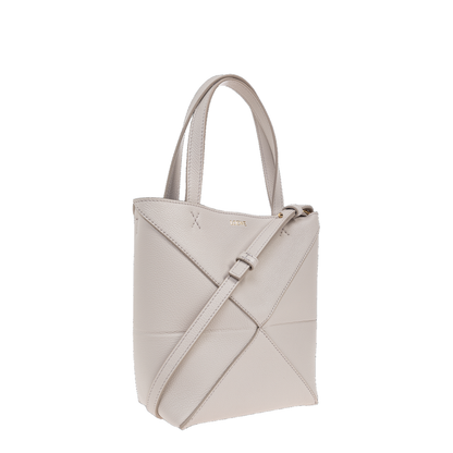 Puzzle Fold Mini Handbag Light Grey - Image 4