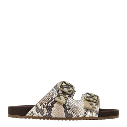 Urchin Sandals in Leather with Python Print - Image 1