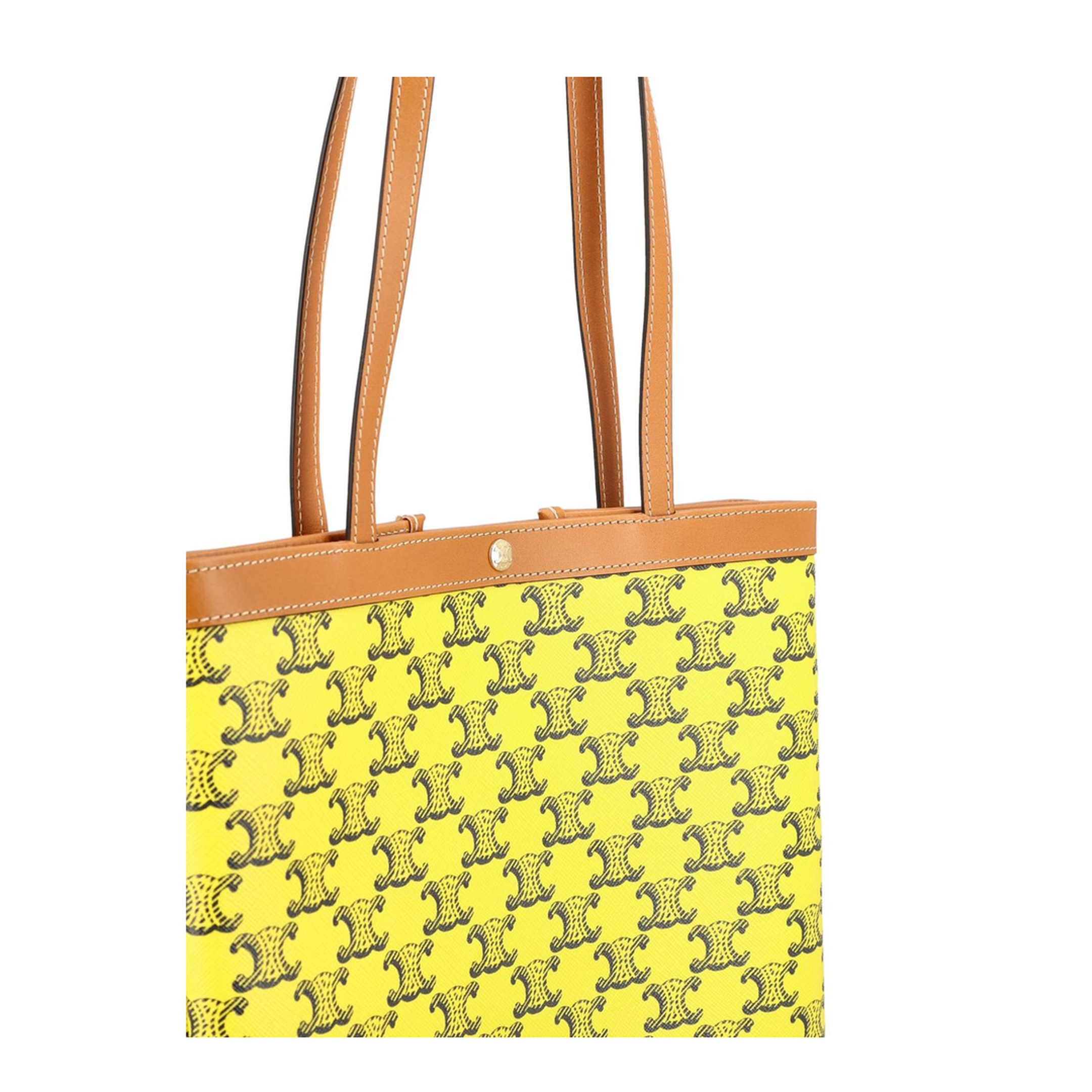 Medium Calfskin Flat Shopper - Yellow - Image 3
