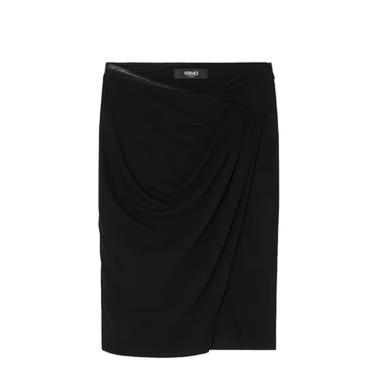 Stretch Viscose Midi Skirt - Image 1
