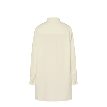Luka Shirt White in Cotton and Cashmere - Image 2