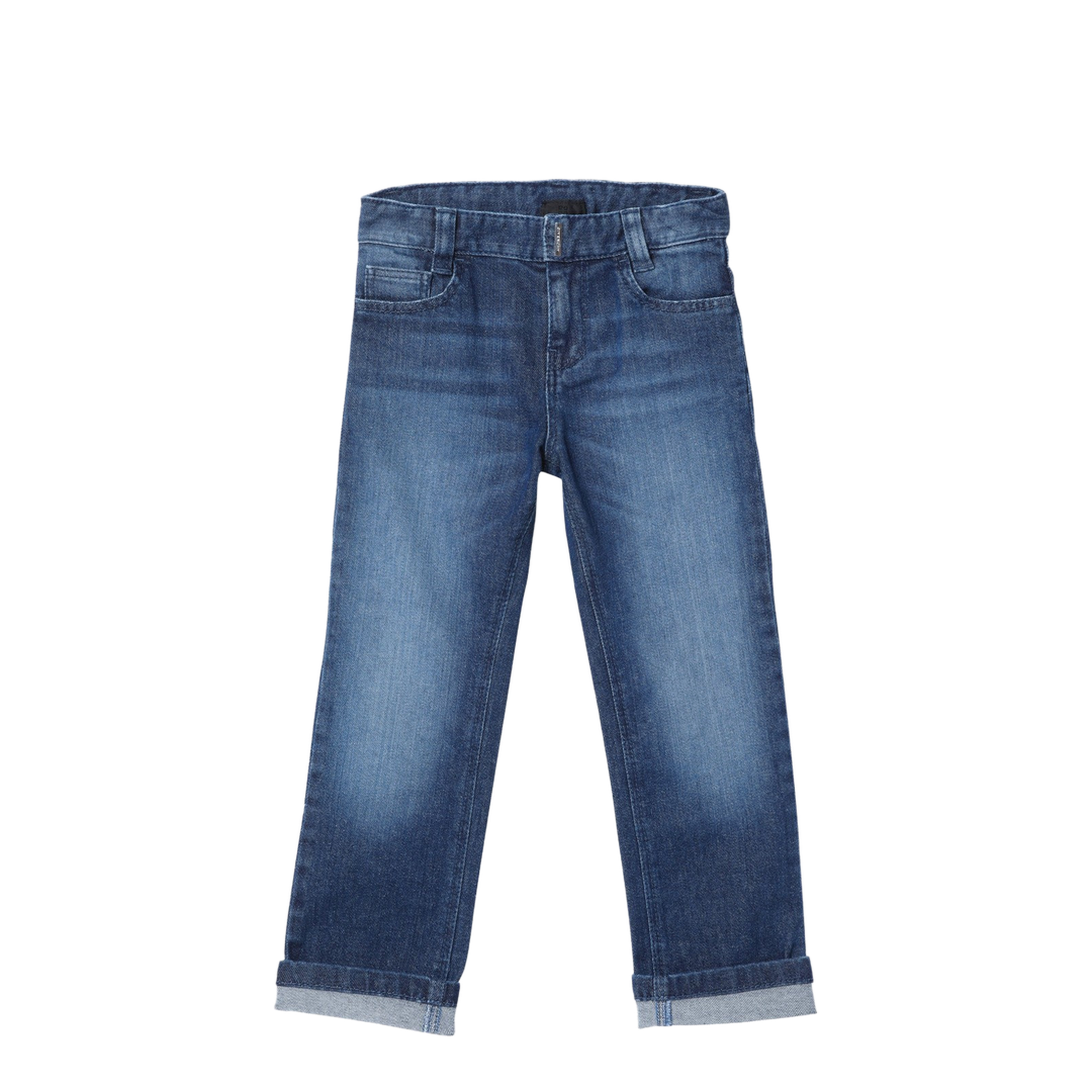 Blue Washed Denim Jeans - Image 1