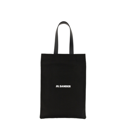 Cotton Linen Tote - Black - Image 1