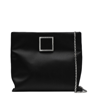 Trompette Strass Soft Clutch - Black - Image 1