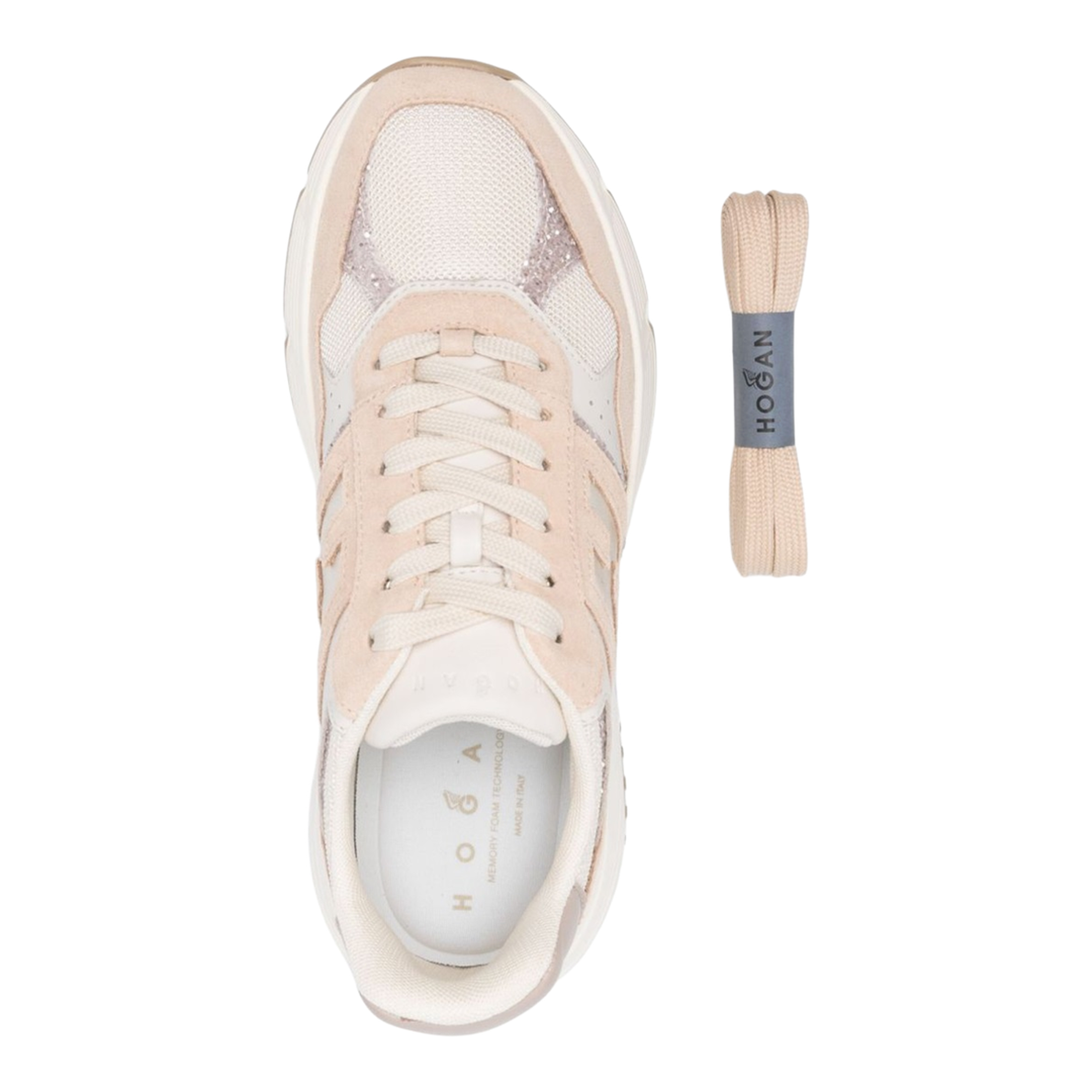 Blush Beige Front Lace-Up Fastening Chunky Sole - Image 3