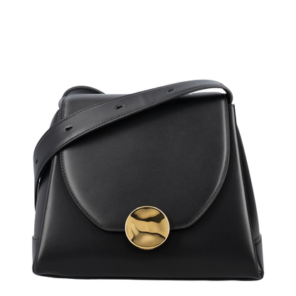 Black Leather Victor Shoulder Bag - Image 1