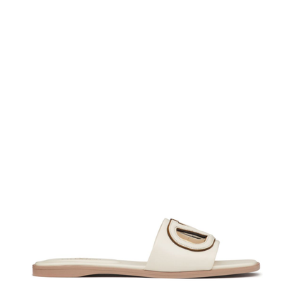 VLogo Cut-Out Leather Sandals - Image 1