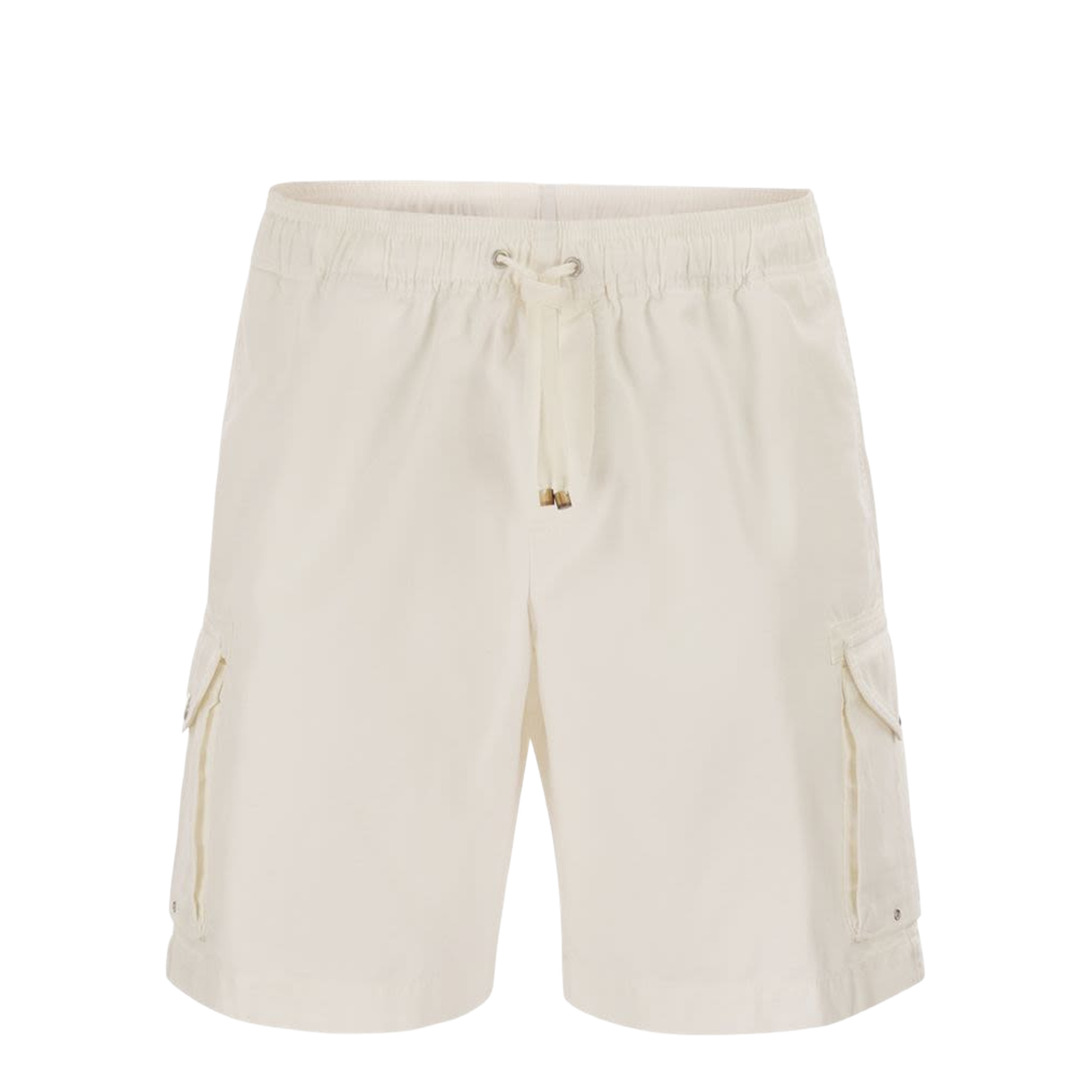 Drawstring Cotton Cargo Shorts - Image 5