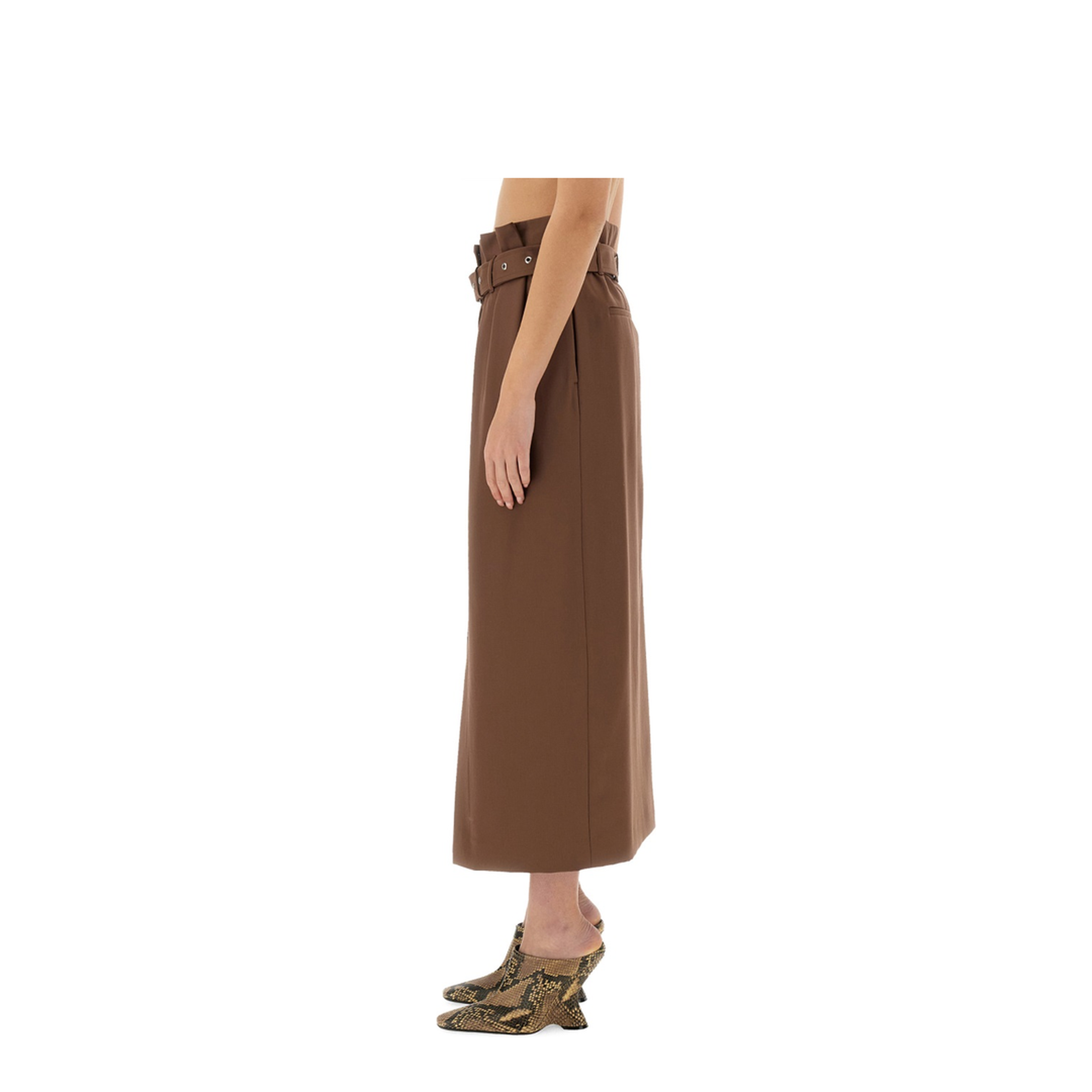 Wool Skirt With Belt - Image 4